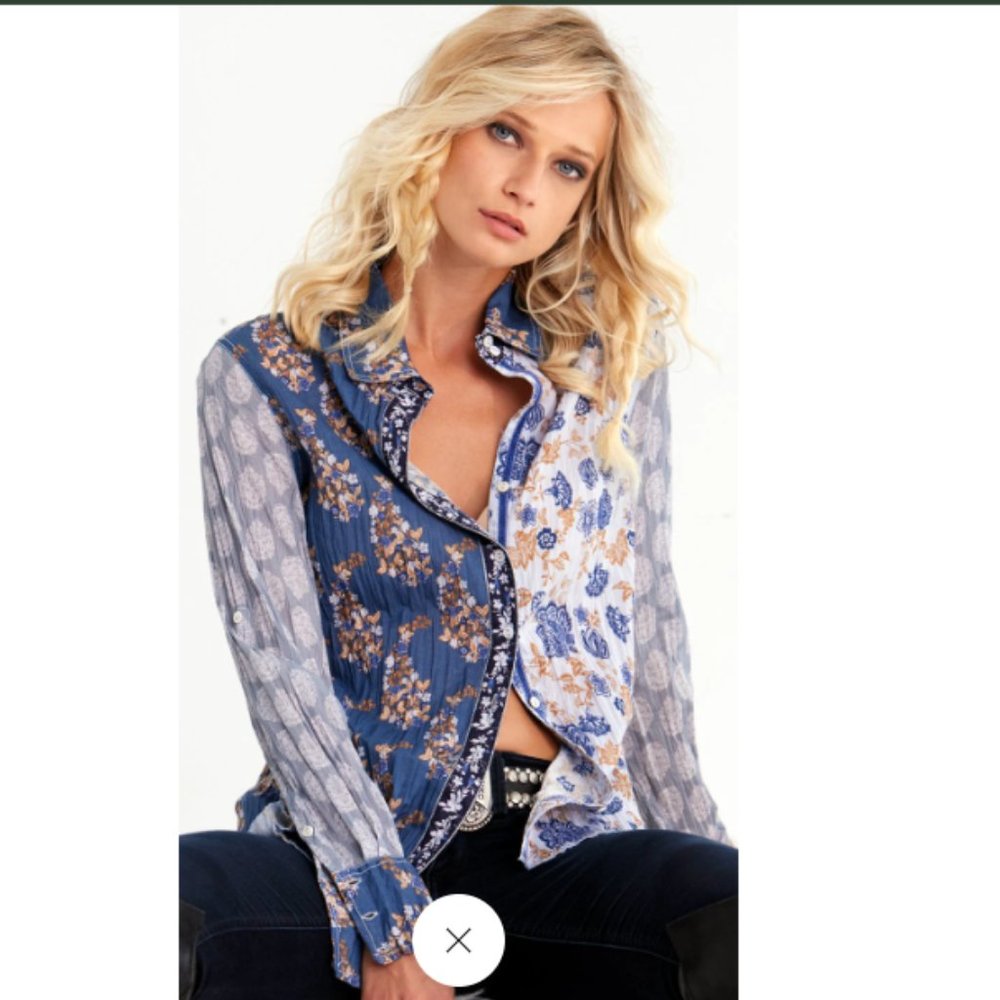 Cino Scarborough Blue vintage mix blue button down shirt